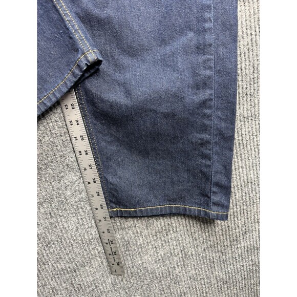 Levis 505 Jeans Mens 40x32 Blue Regular Straight Leg Denim Stretch Dark Wash - Picture 10 of 12